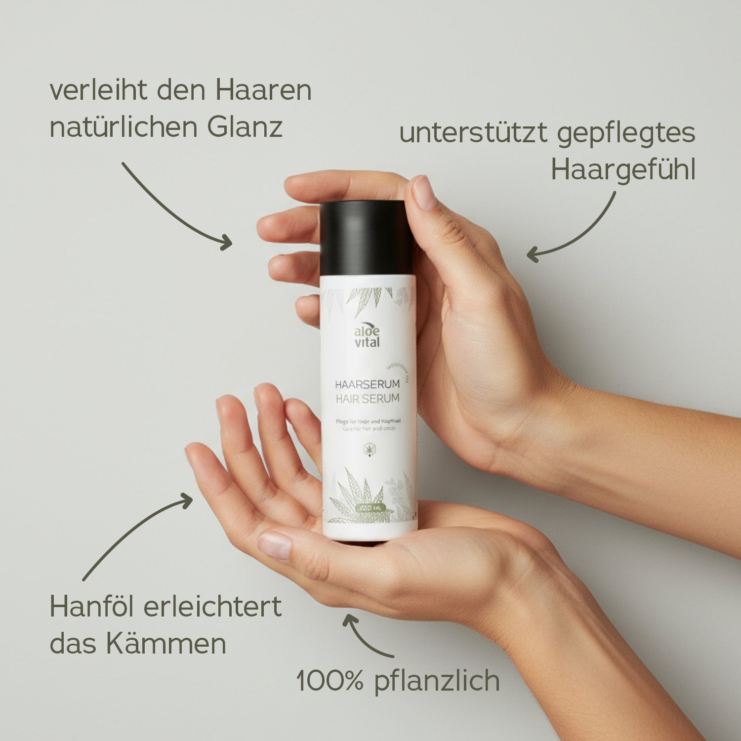 Haarserum mit Hanfsamenöl, Pflege für Haar und Kopfhaut