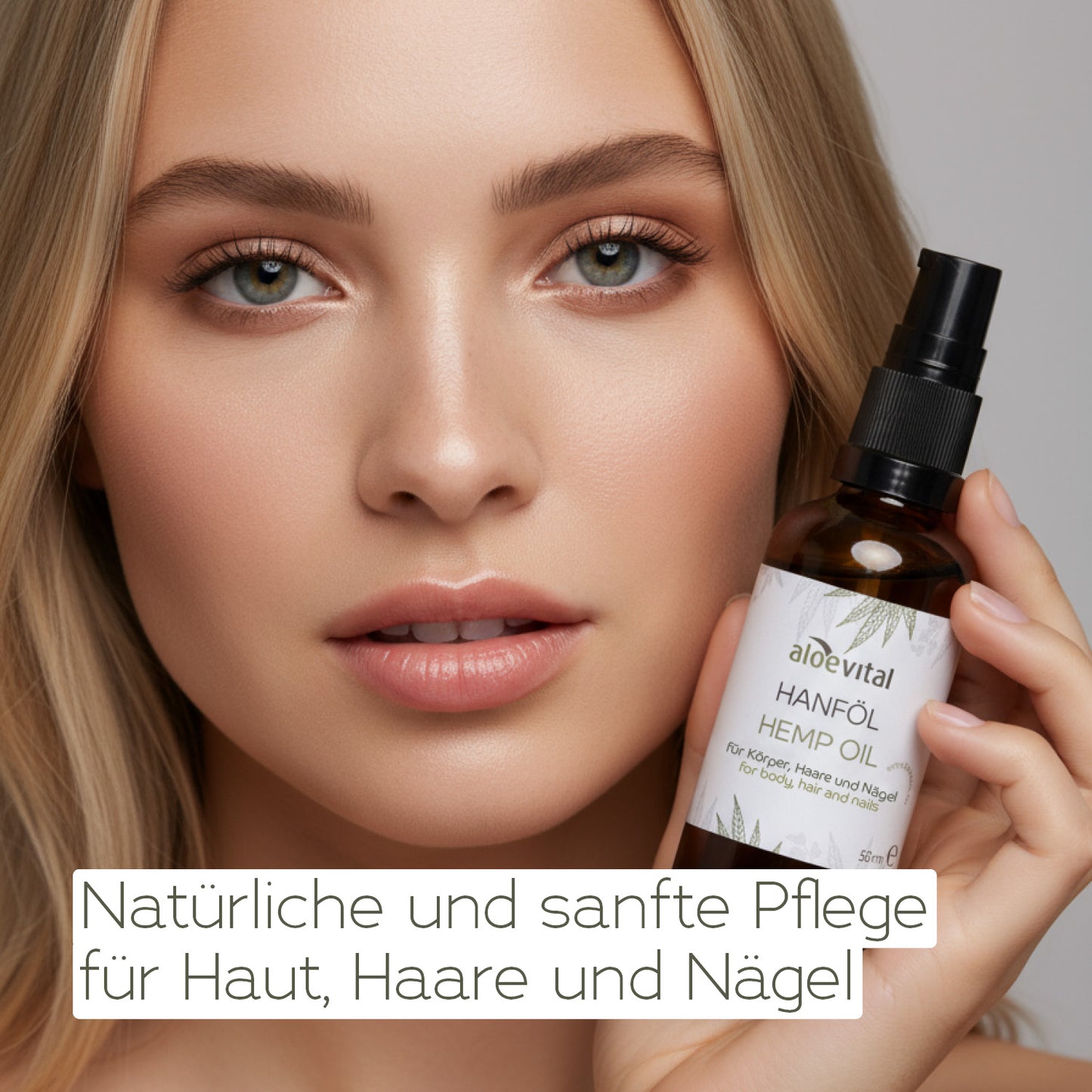 Hanföl mit Hanfsamenöl für Körper, Haare und Nägel